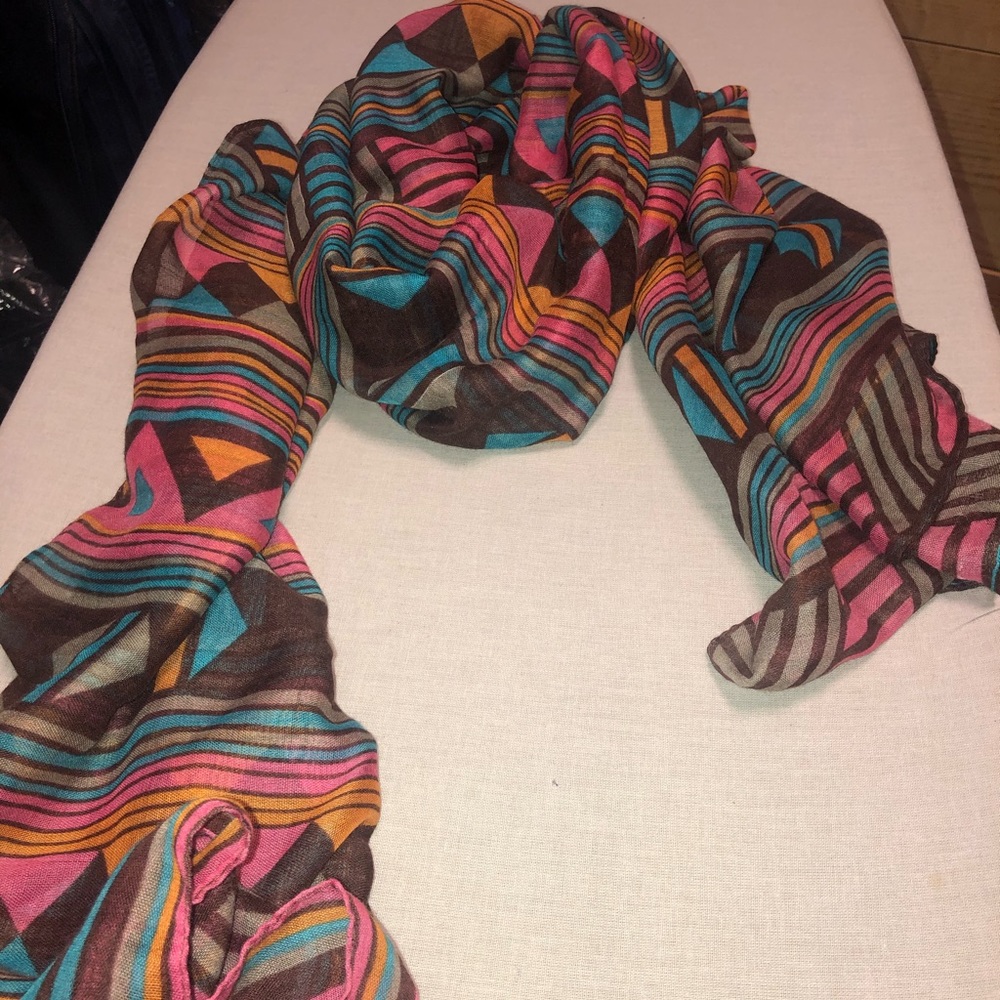 Aztec print multi colored scarf